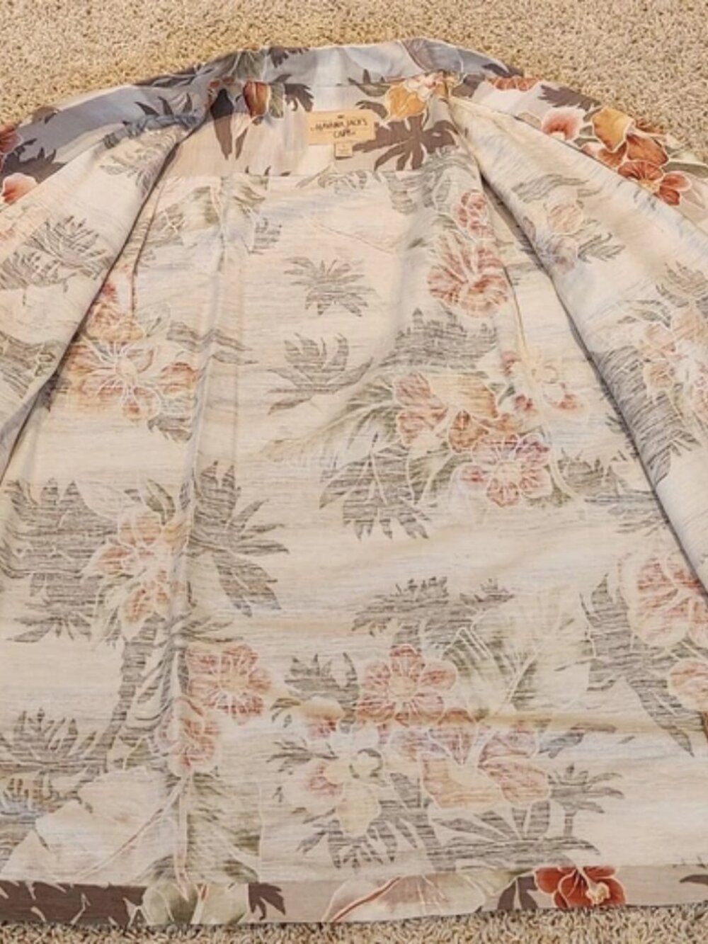 Havana Jack's Cafe Hawaiian Shirt Men's Sz. L Silk Floral Button Up Short Sleeve - Picture 3 of 15